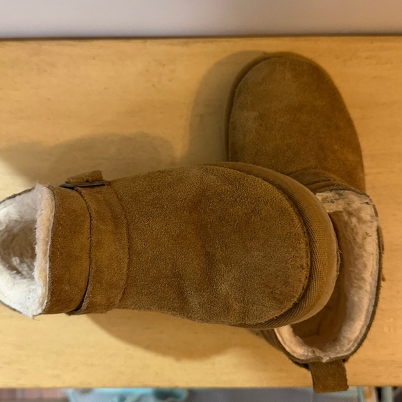 Suede Shearling Lined Ankle Slippers - Chestnut Brown - Picture 5 of 6